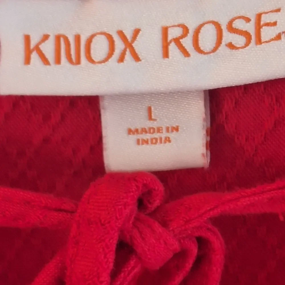 Knox Rose Dress Red Ruffle Dress with Pockets Cottagecore Relaxed Fit size Large